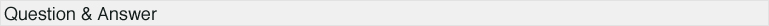 Question and Answer title bar